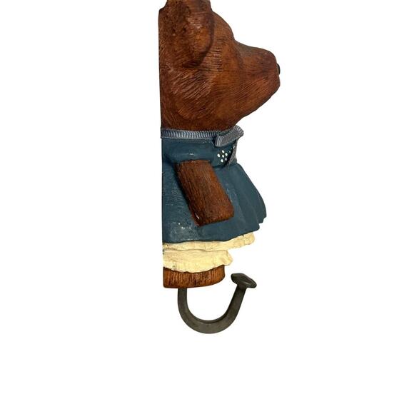 Vintage Wooden Bear Wall Hook | Cottagecore Nursery Decor - Picture 2 of 4